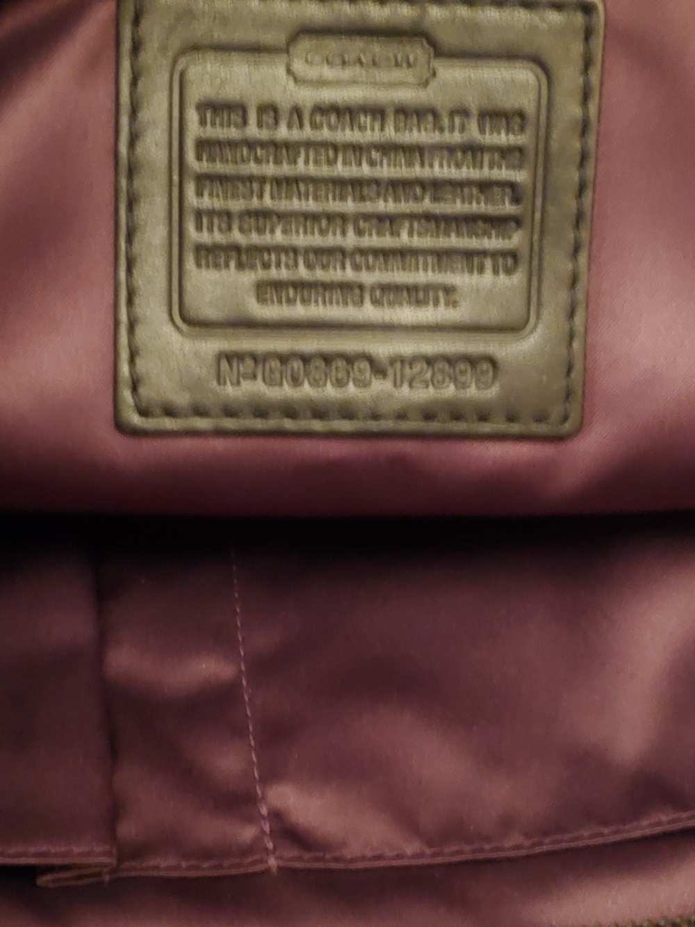 Coach Patchwork Shoulder Bag in Gray, Black and Purple Accents - Picture 6 of 6